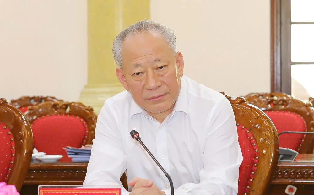 &nbsp;Ông Nghiêm Giới Hòa, người sáng lập Tập đoàn Xây dựng Thái Bình Dương tại buổi làm việc