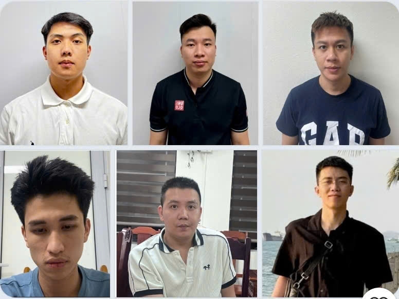 Các đối tượng trong đường dây lừa đảo, rửa tiền