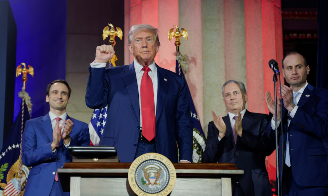 Tổng thống Mỹ Donald Trump phát biểu tại hội nghị 