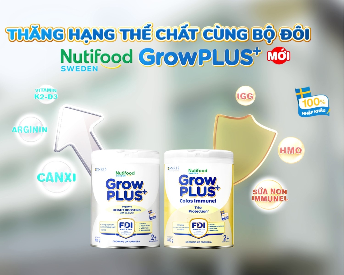 Nutifood GrowPLUS+ - thương hiệu liên tục giữ vững các vị trí top đầu về thị phần doanh thu trong phân khúc sữa bột và sữa bột pha sẵn cho trẻ em 6 năm liền (2019 - 2024).