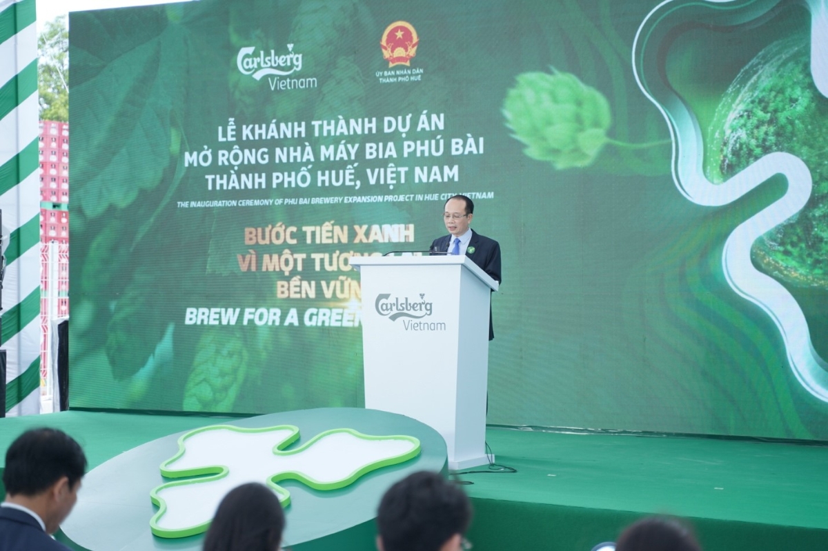 Ông Phan Quý Phương, Phó Chủ tịch Ủy ban Nhân dân thành phố Huế phát biểu tại buổi lễ.