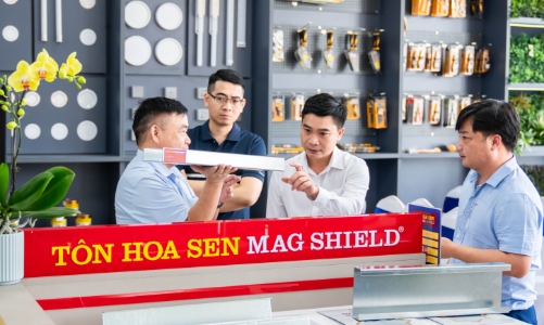 Tôn cao cấp siêu bền Hoa Sen Mag Shield đã có mặt tại Hệ thống Hoa Sen Home
