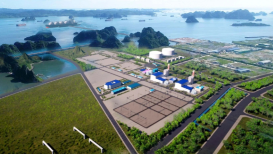 Phối cảnh Dự án Nhà máy điện khí LNG Quảng Ninh. (Ảnh: CTT tỉnh Quảng Ninh).