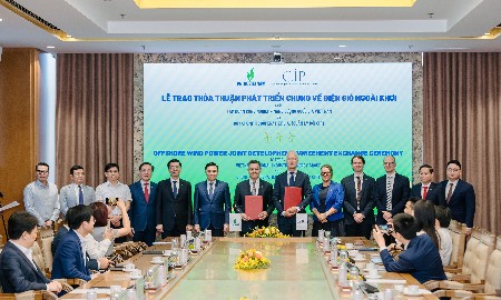Tập đoàn CIP và Petrovietnam hợp tác triển khai dự án điện gió ngoài khơi đầu tiên tại Việt Nam