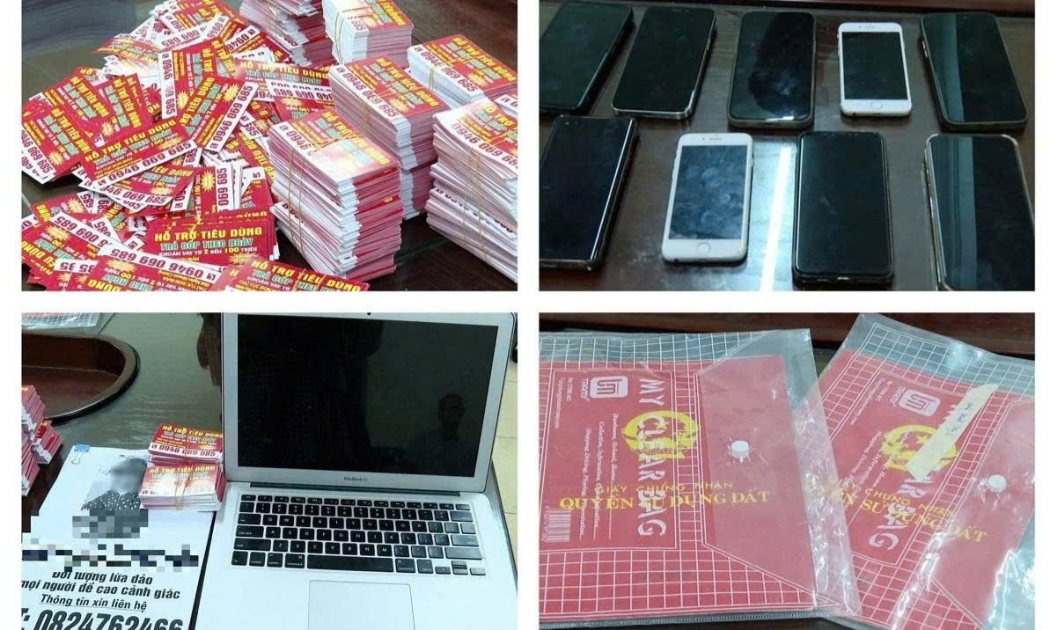 Tang vật thu giữ trong vụ án xảy ra tại Ninh Bình. 