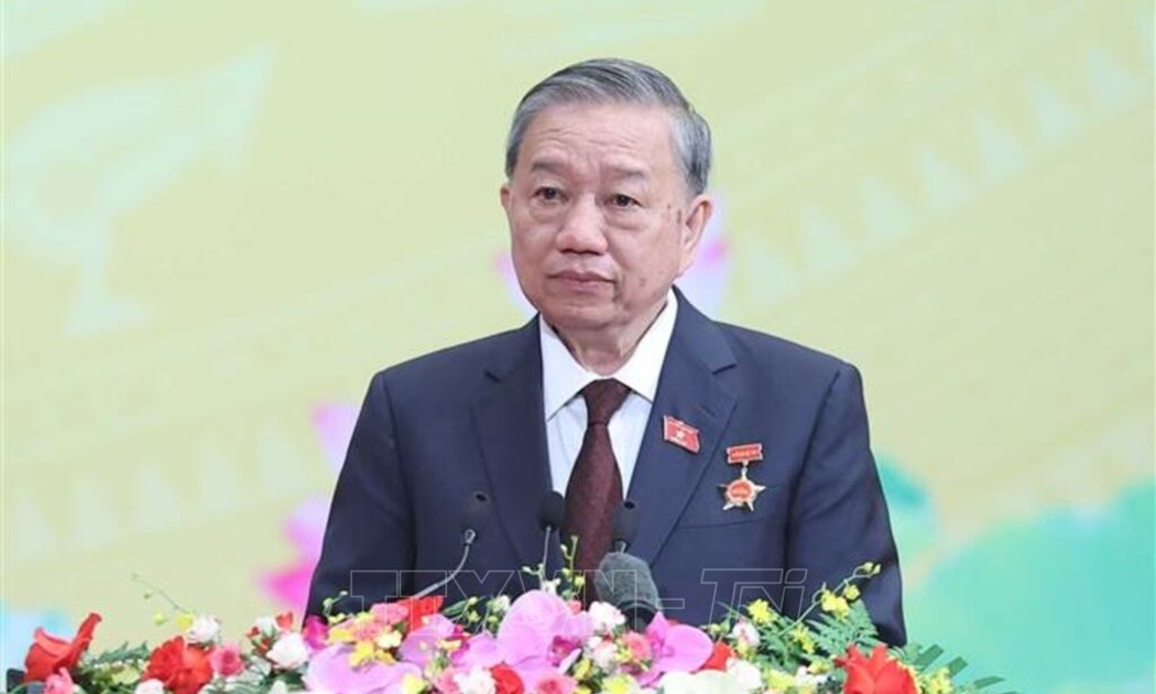 Tổng Bí thư Tô Lâm đã chủ trì cuộc gặp mặt các thế hệ đại biểu Quốc hội qua các thời kỳ.Ảnh: TTXVN