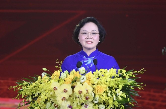 Bộ trưởng Bộ Nội vụ Phạm Thị Thanh Trà thông tin về hoạt động của ngành. Ảnh: Hải Long. 