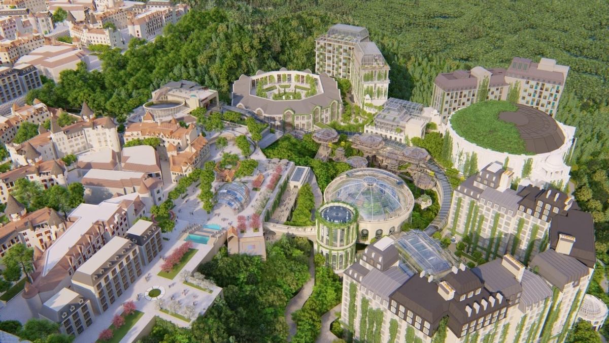 Phối cảnh Khu du lịch sinh thái và đô thị Bà Nà – Suối Mơ giai đoạn 2.