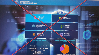 Giả mạo website Cổng dịch vụ công Bảo hiểm xã hội để lừa đảo