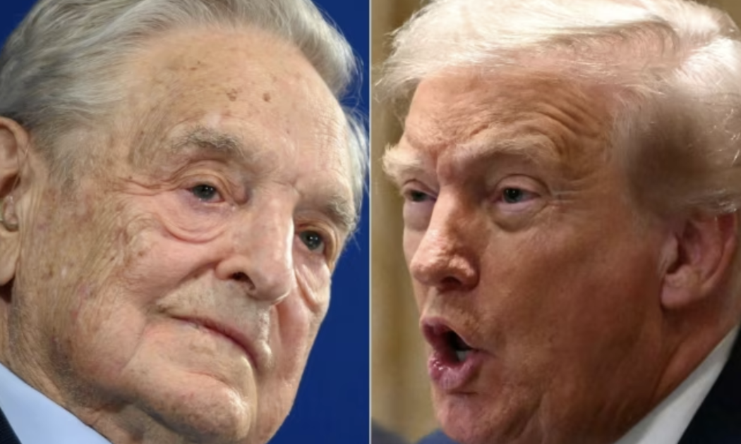 Tỷ phú George Soros (trái ) và Tổng thống Donald Trump - Ảnh: FT.