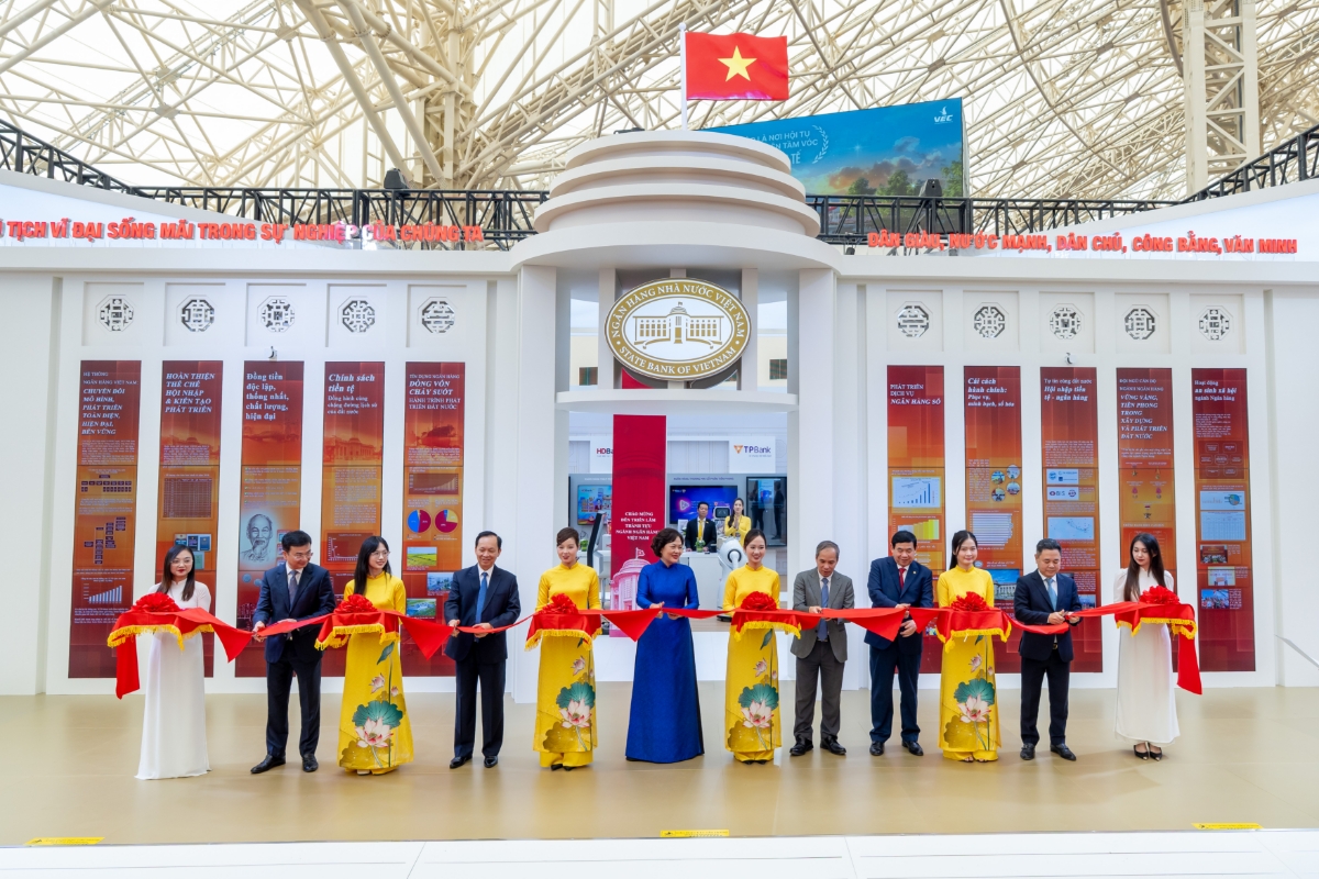 Không gian trưng bày của Ngân hàng Nhà nước Việt Nam.