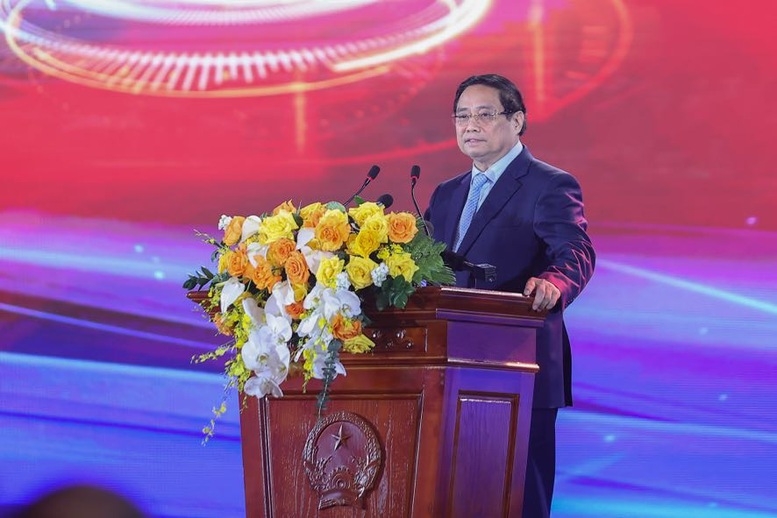 Thủ tướng Chính phủ Phạm Minh Chính phát biểu tại Triển lãm “80 năm hành trình Độc lập - Tự do - Hạnh phúc”.