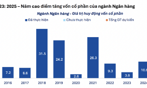 Ngân hàng ồ ạt tăng vốn thông qua phát hành cổ phiếu, tổng giá trị lên tới 33.000 tỷ 