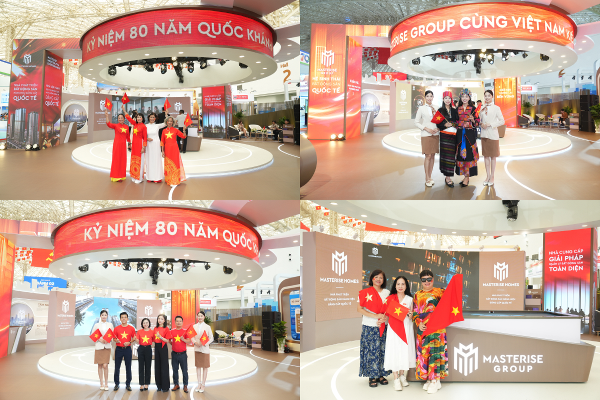 Ngập tràn sắc đỏ tự hào tại không gian trưng bày của Masterise Group.