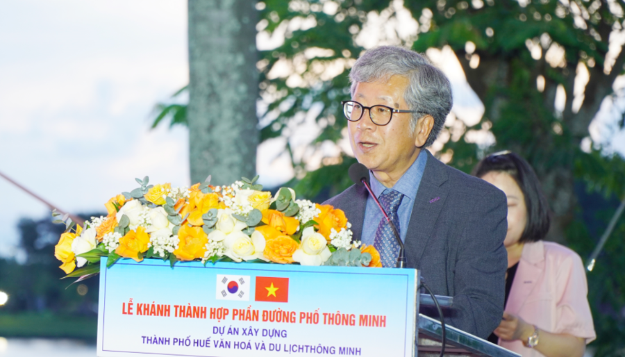Ông Lee Byunghwa, Giám đốc quốc gia KOICA Việt Nam phát biểu tại lễ khánh thành