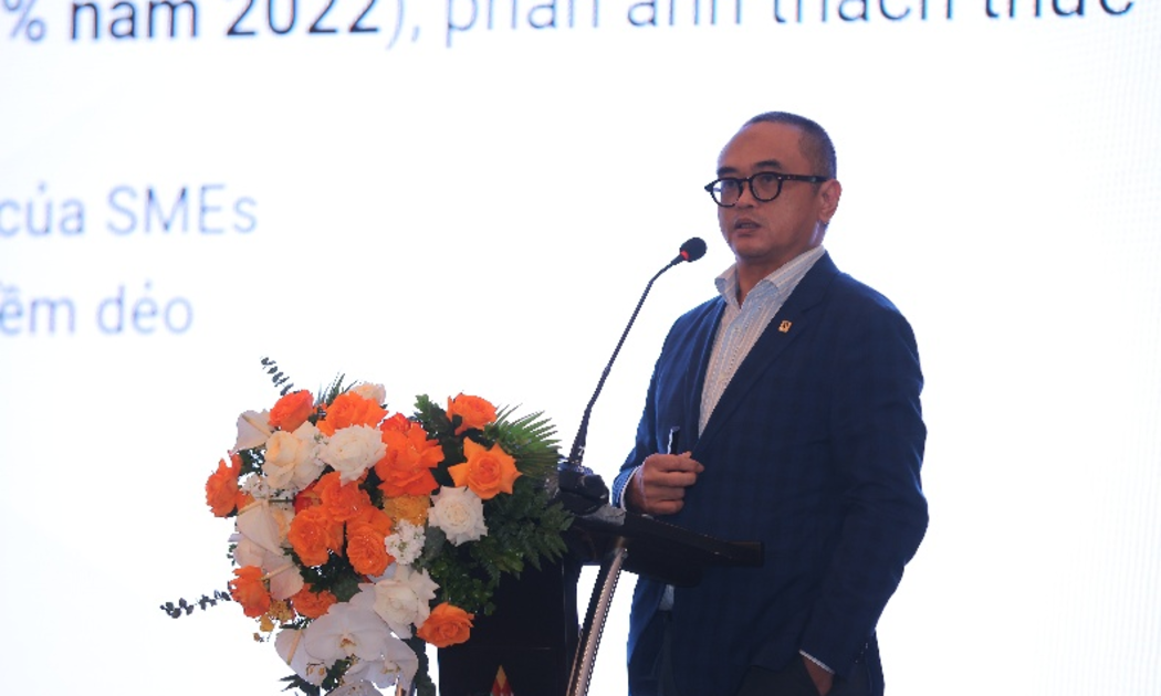 Ông Lâm Quang Nam, Phó Chủ tịch VINASA phát biểu tại Diễn đàn.