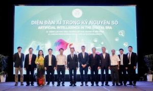 Diễn đàn “AI trong Kỷ nguyên số” diễn ra tại Trung tâm triển lãm quốc gia (Đông Anh, Hà Nội) 