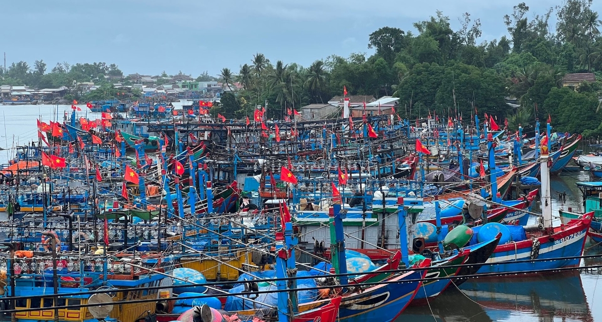 Lực lượng chức năng tỉnh Quảng Trị đang tích cực kêu gọi tàu thuyền vào nơi tránh trú an toàn