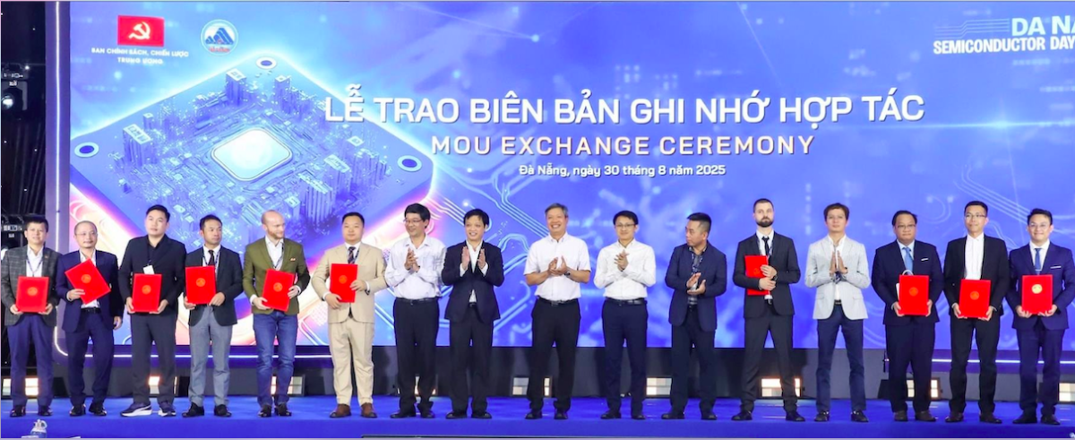 Nhiều biên bản ghi nhớ hợp tác giữa các cơ quan, tổ chức, doanh nghiệp và cơ sở đào tạo trong lĩnh vực bán dẫn đã dược ký kết chiều 30/8 tại Đà Nẵng.