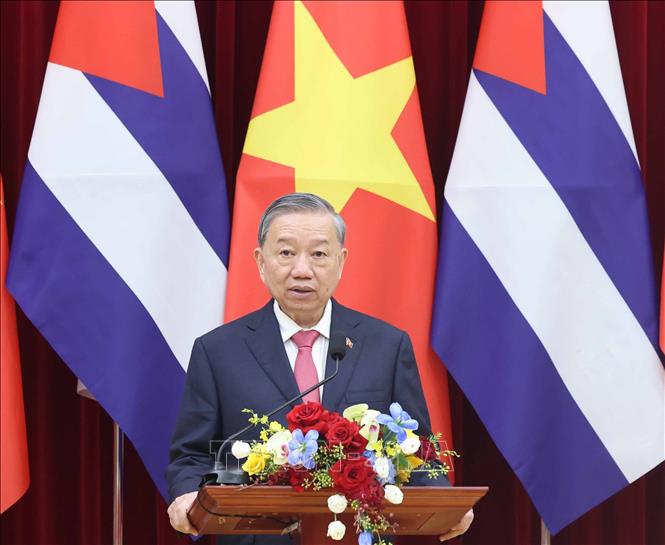   Tổng Bí thư Tô Lâm phát biểu. Ảnh: TTXVN.
