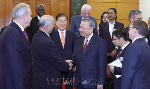 Tổng Bí thư Tô Lâm tiếp Trưởng đoàn chính đảng các nước