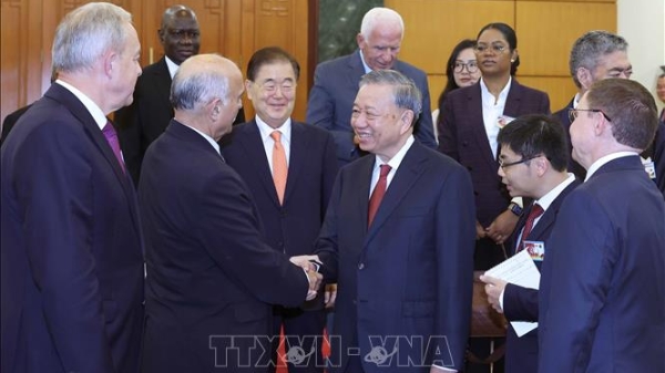 Tổng Bí thư Tô Lâm tiếp Trưởng đoàn chính đảng các nước