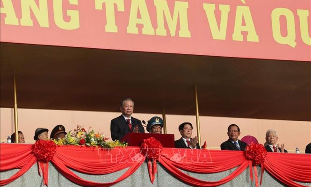 Tổng Bí thư Tô Lâm đọc Diễn văn Kỷ niệm 80 năm Cách mạng tháng Tám thành công và Quốc khánh 2-9. Ảnh: TTXVN