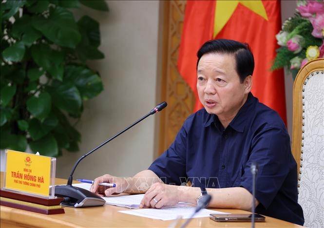 Phó Thủ tướng Trần Hồng Hà phát biểu chỉ đạo cuộc họp. Ảnh: TTXVN.