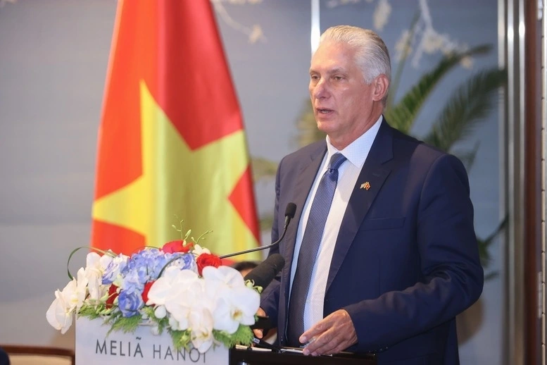 &nbsp;Bí thư thứ Nhất Trung ương Đảng Cộng sản Cuba, Chủ tịch nước Cuba Miguel Díaz-Canel Bermúdez.Ảnh: VGP