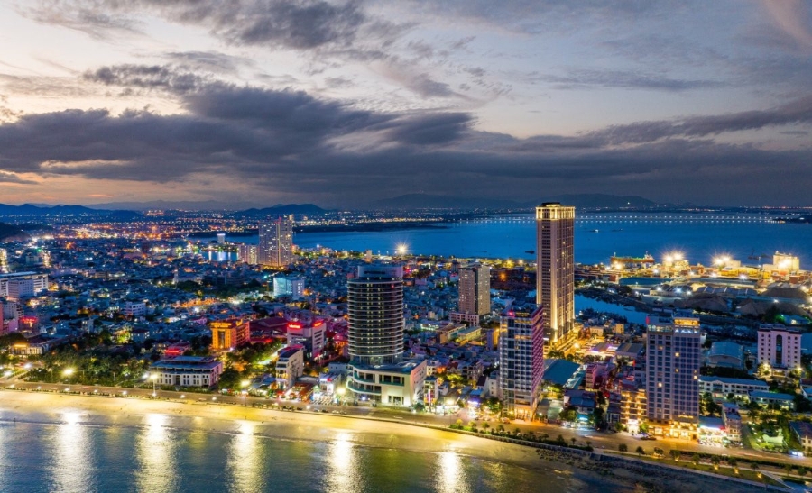 A bird's eye view of Quy Nhon ward in Gia Lai province.