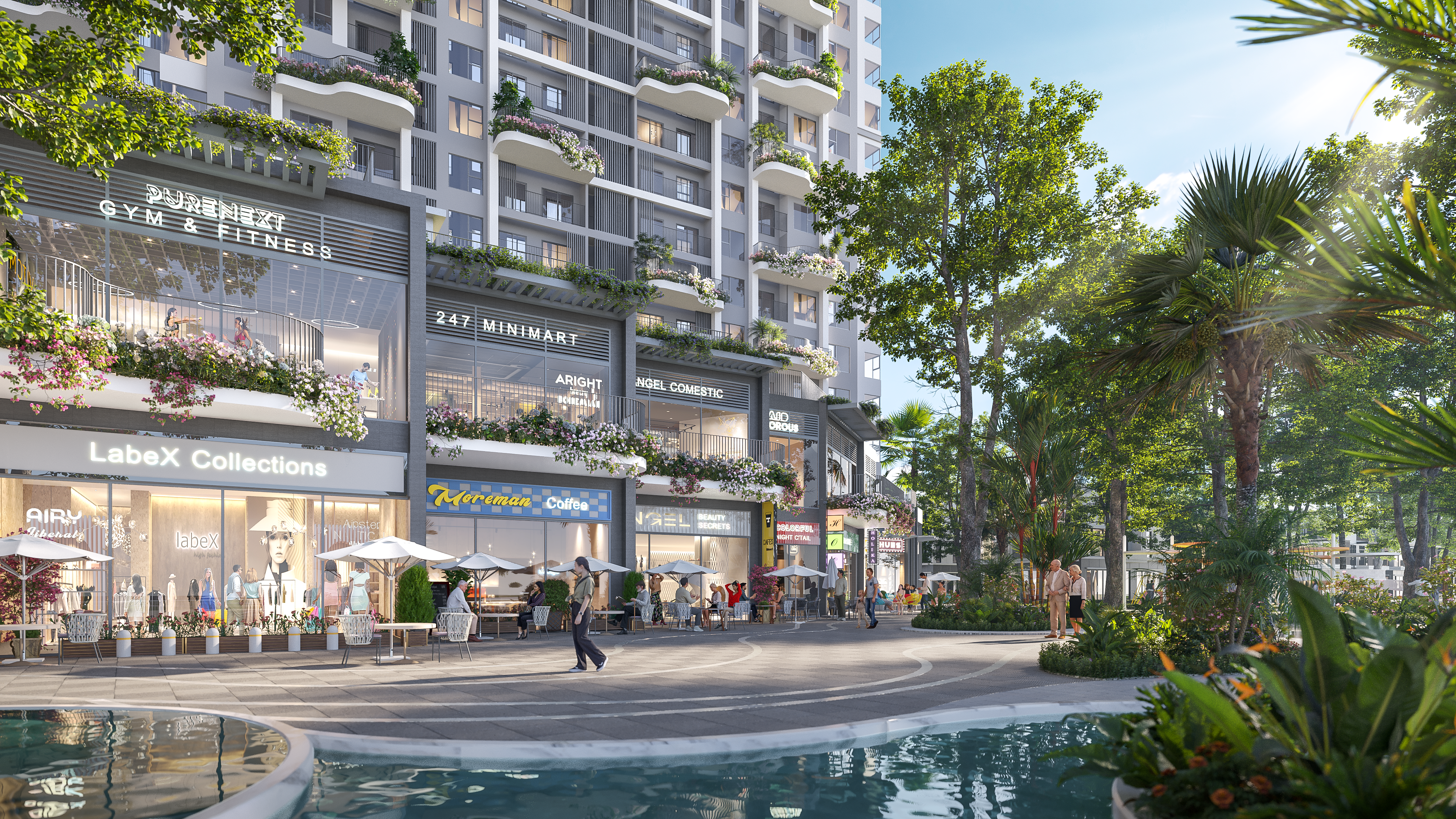 Shop thương mại khối đế cho khả năng sinh lợi nhuận cao.