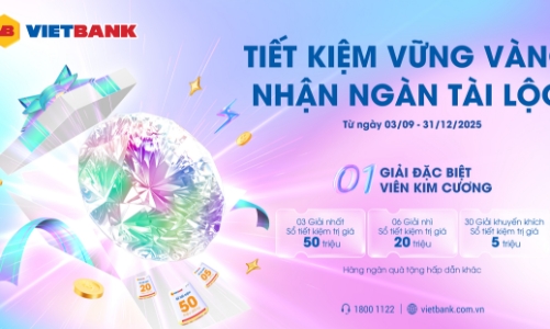 Cơ hội nhận kim cương khi gửi tiết kiệm tại Vietbank