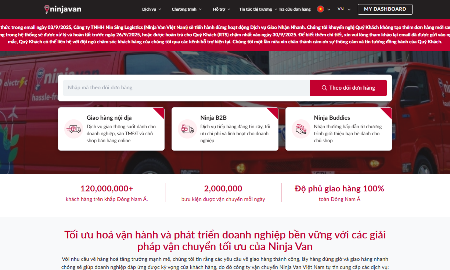 Trên trang web Ninja Van cũng chính thức thông báo bằng tiếng Việt dừng hoạt động dịch vụ giao nhận nhanh.
