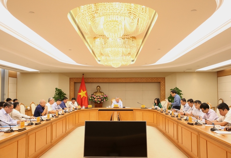 Phó Thủ tướng Thường trực Chính phủ Nguyễn Hòa Bình, Trưởng Ban Chỉ đạo 751 chủ trì cuộc họp của Ban Chỉ đạo. Ảnh: VGP.