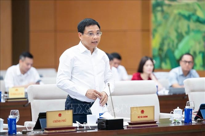 Bộ trưởng Bộ Tài chính Nguyễn Văn Thắng phát biểu. Ảnh: TTXVN.