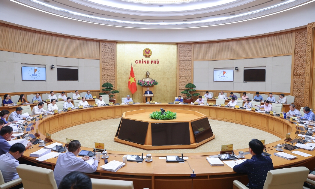 Thủ tướng Phạm Minh Chính chủ trì phiên họp Chính phủ tháng 8/2025 - Ảnh: VGP/Nhật Bắc