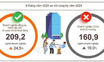 Hơn 128.000 doanh nghiệp mới đã gia nhập thị trường trong 8 tháng