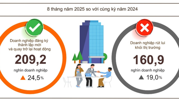 Hơn 128.000 doanh nghiệp mới đã gia nhập thị trường trong 8 tháng