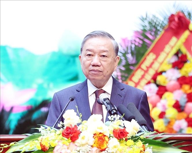 Tổng Bí thư Tô Lâm phát biểu. Ảnh: TTXVN.
