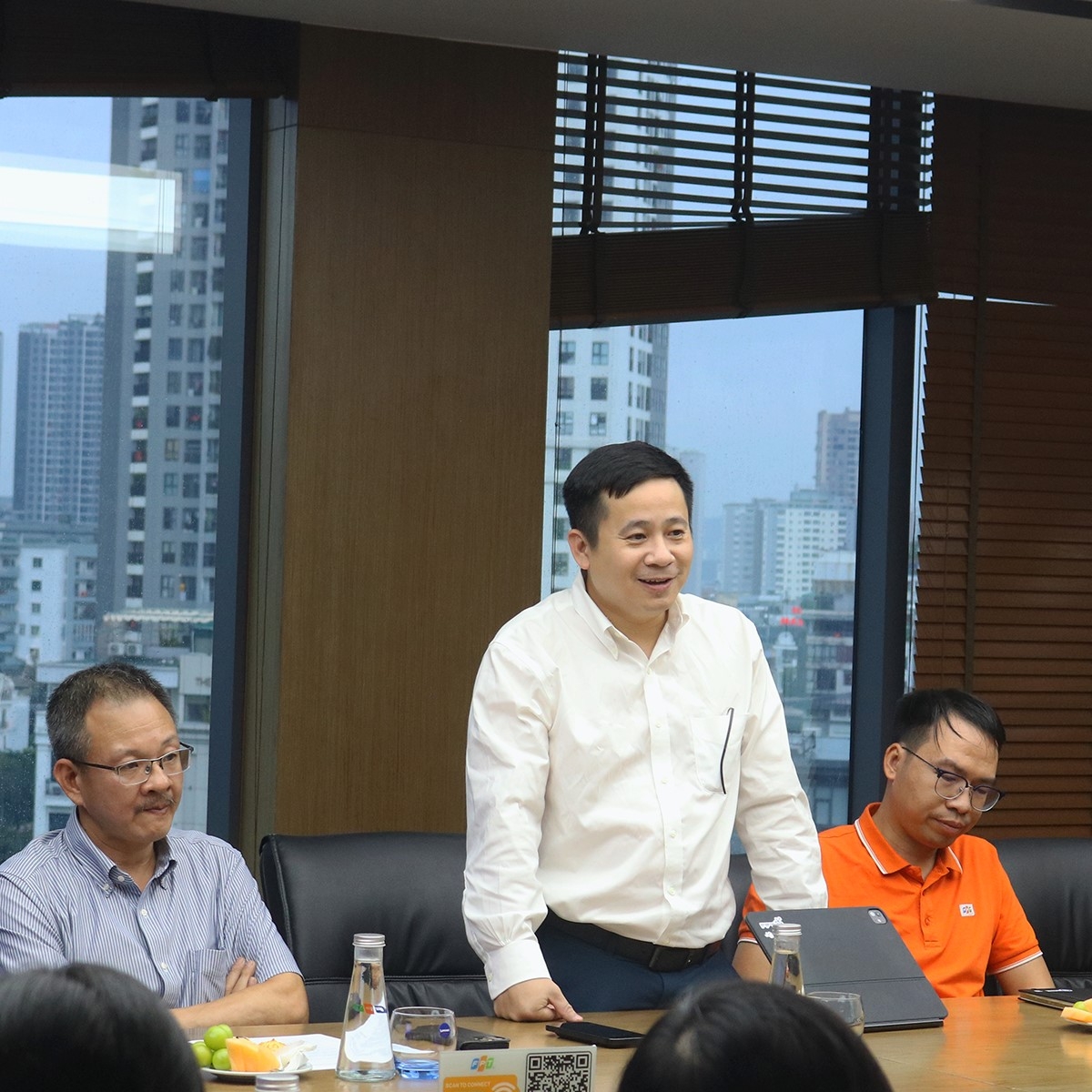 Ông Lê Hồng Việt - Tổng giám đốc FPT Smart Cloud – Tập đoàn FPT chia sẻ về việc hợp tác giữa hai đơn vị tại Lễ công bố. Hình ảnh: FPT Smart Cloud.