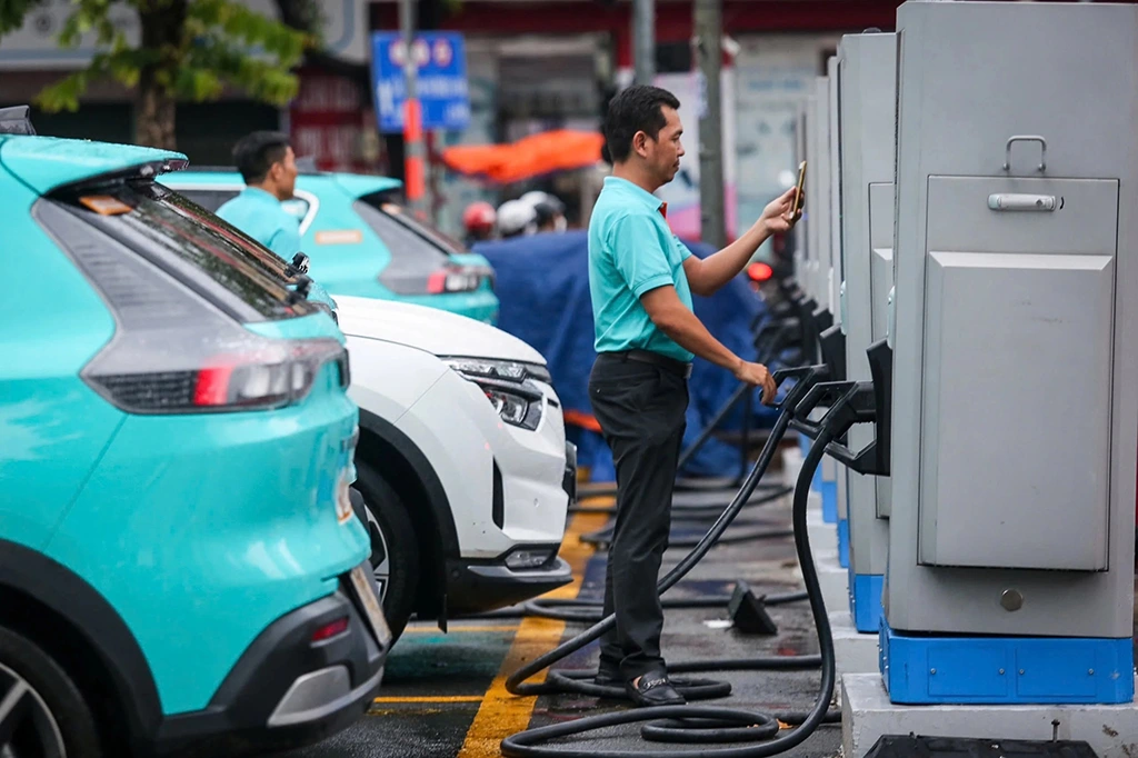 Trạm sạc cho xe điện. Ảnh minh họa.