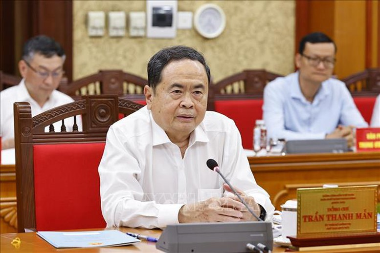 Chủ tịch Quốc hội Trần Thanh Mẫn phát biểu - Ảnh: TTXVN