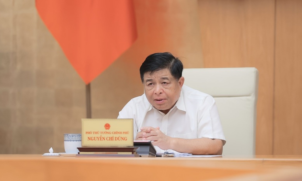 Phó Thủ tướng Nguyễn Chí Dũng tại cuộc họp với các Bộ, ngành về lựa chọn danh mục sản phẩm công nghệ chiến lược cần thực hiện ngay. Ảnh: VGP.