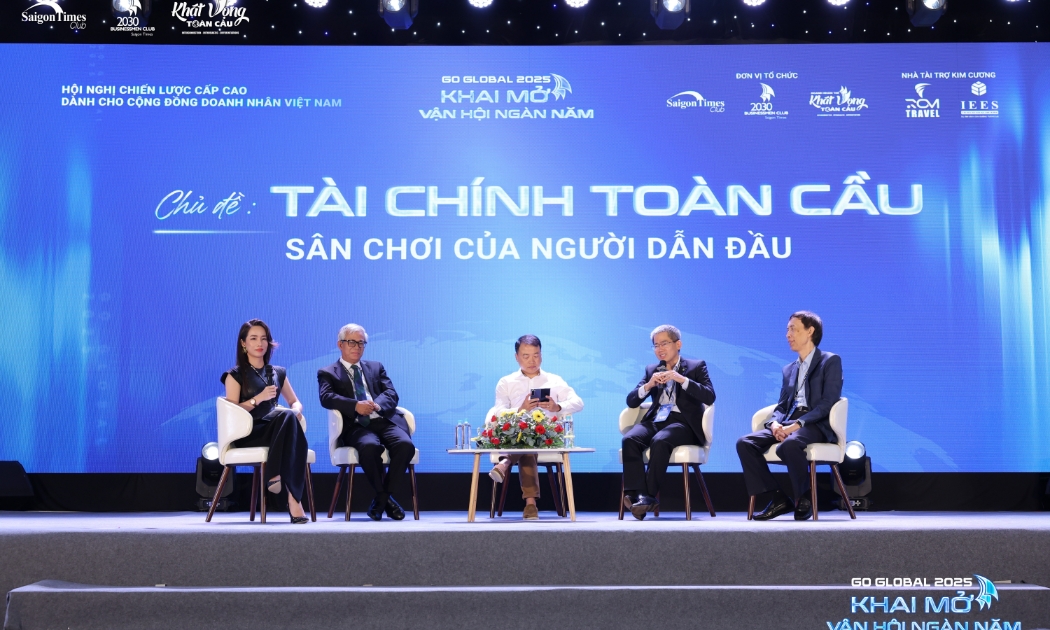 Phiên thảo luận tại sự sự kiện “Go Global 2025 – Khát vọng Toàn cầu” diễn ra tại TP.HCM ngày 9/9. Ảnh: Saigon Times Group