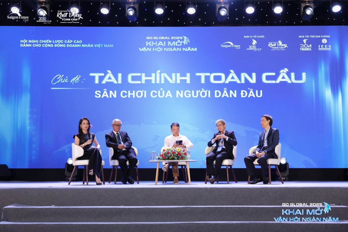 Phiên thảo luận tại sự sự kiện “Go Global 2025 – Khát vọng Toàn cầu” diễn ra tại TP.HCM ngày 9/9. Ảnh: Saigon Times Group