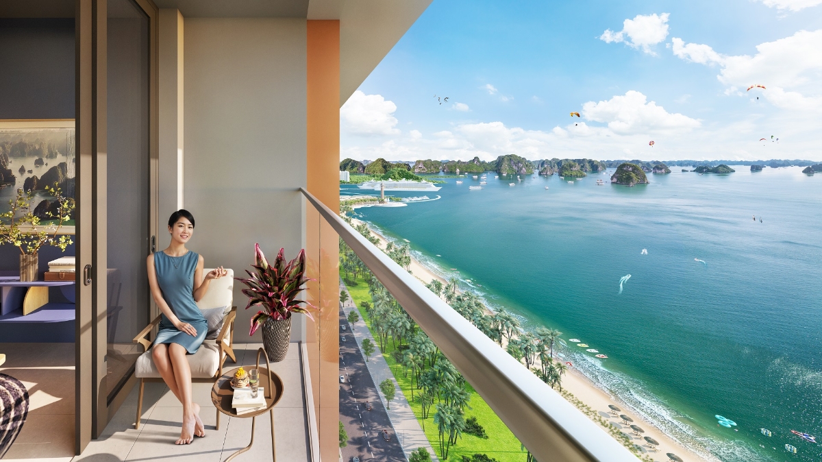 Sun Centro Town sở hữu view đắt giá hướng vịnh Hạ Long. Ảnh: Sun Property.