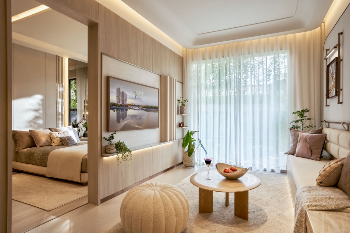 Không gian sống tại căn hộ tháp Gió Đông, diện tích 65m2.