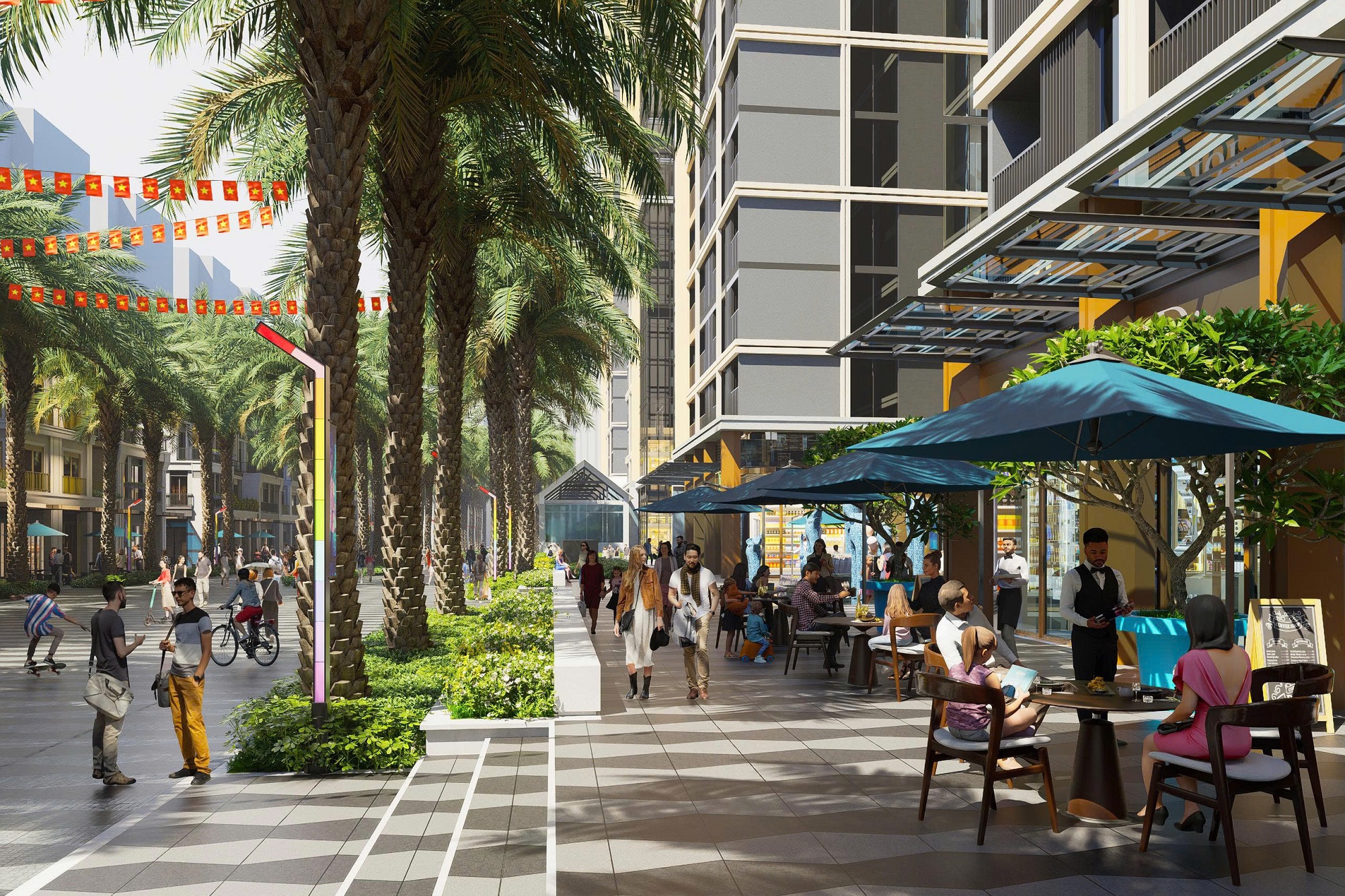 Tầng đế Sun Centro Town – điểm kinh doanh lý tưởng cho các nhà đầu tư. Ảnh: Sun Property.