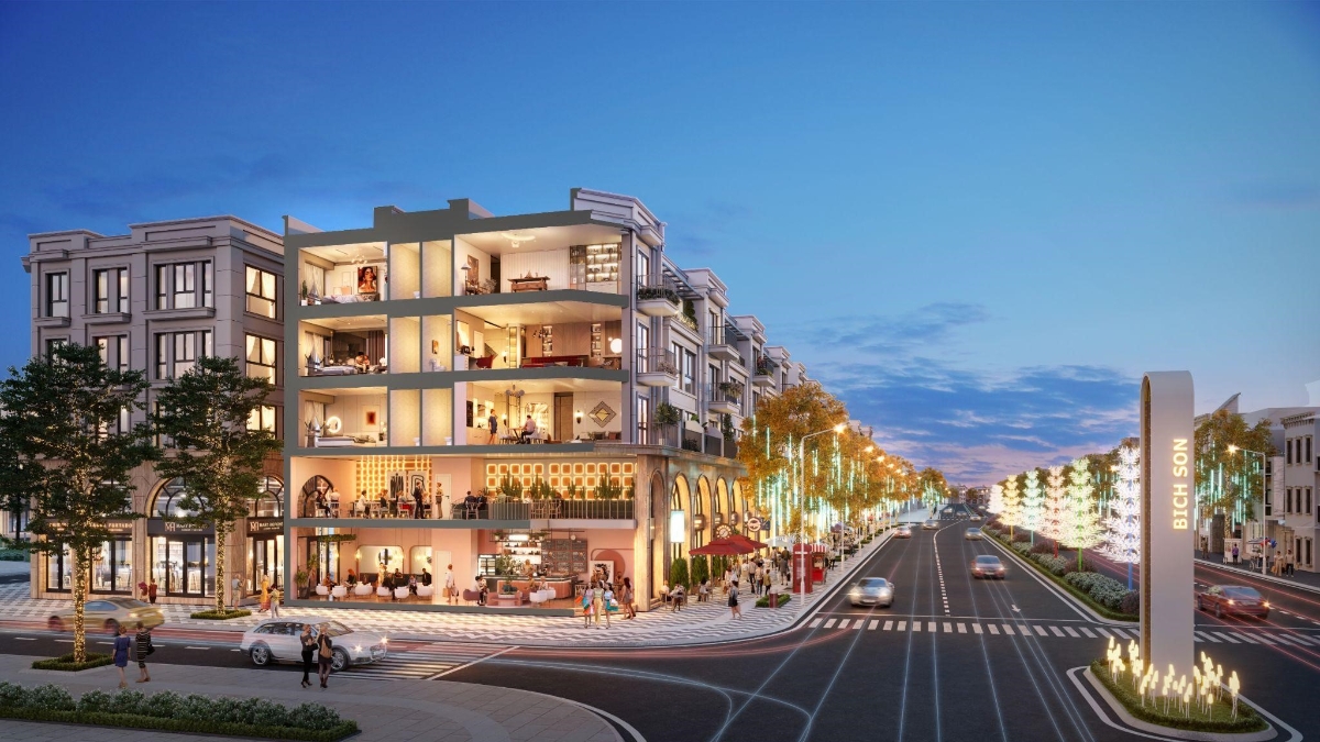 Các căn shophouse tại Bích Sơn Central Point đáp ứng nhu cầu vừa ở, vừa kinh doanh cho khách hàng và nhà đầu tư.