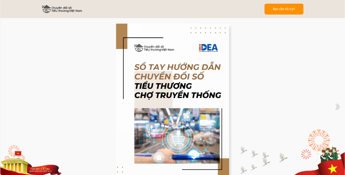Sổ tay điện tử hướng dẫn chuyển đổi số tiểu thương chợ truyền thống do Bộ Công Thương ban hành.
